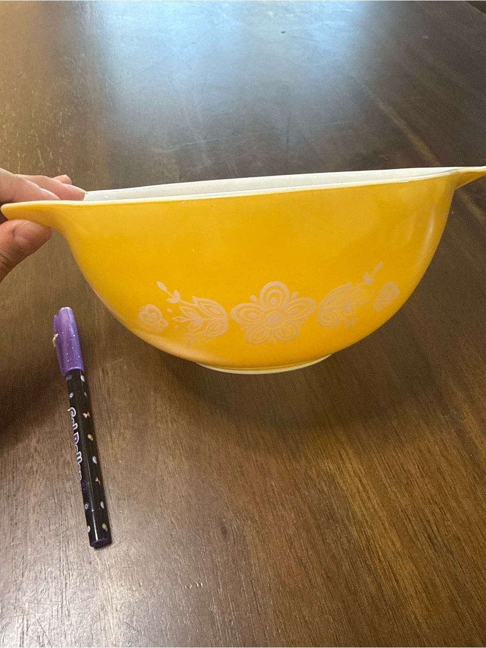 ⁠Vintage Pyrex Butterfly Gold Cinderella Mixing Bowl #442